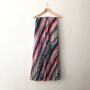 H&M - rainbow striped maxi skirt